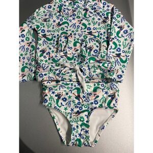 Lily & Dan Girls 3 Piece Mermaid Rash Guard Bikini Swimsuit Set 2T